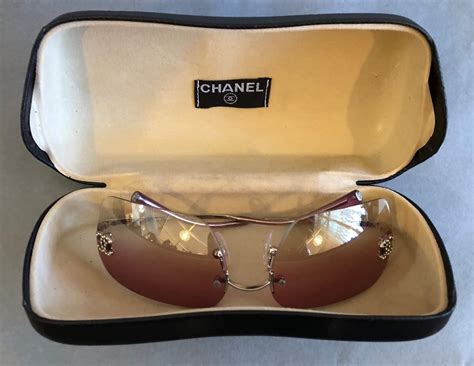 chanel oversize flat top sunglasses rimless|vintage chanel sunglasses.